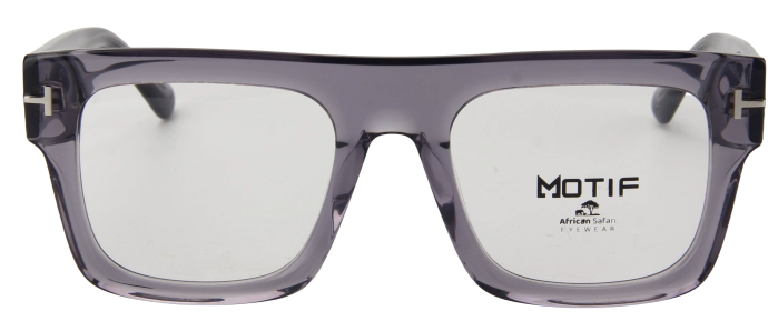Safari Men Afro Motif Eyeglasses: Segun - Grey - SpecSMART Eye Clinic (Front View)