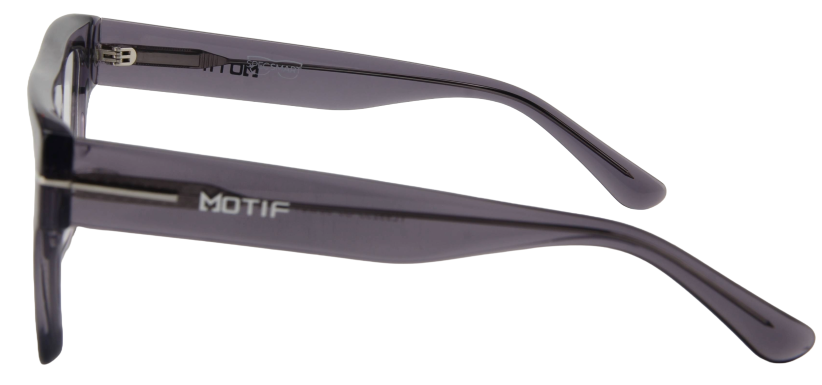 Safari Men Afro Motif Eyeglasses: Segun - Grey - SpecSMART Eye Clinic (Side View)