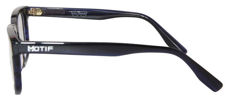 Safari Men Afro Motif Eyeglasses: Dike - Black - SpecSMART Eye Clinic (Side View)