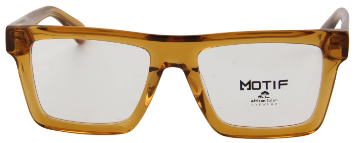 Safari Men Afro Motif Eyeglasses: Kamal - Yellow - SpecSMART Eye Clinic (Front View)