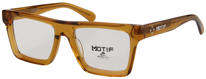 Safari Men Afro Motif Eyeglasses: Kamal - Yellow - SpecSMART Eye Clinic (Diagonal View)