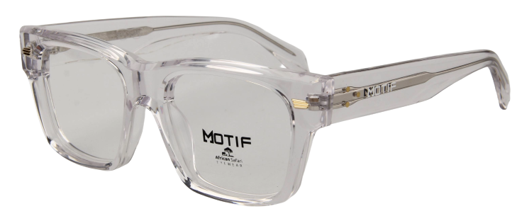 Safari Men Afro Motif Eyeglasses: Yusuf - Clear - SpecSMART Eye Clinic (Diagonal View)