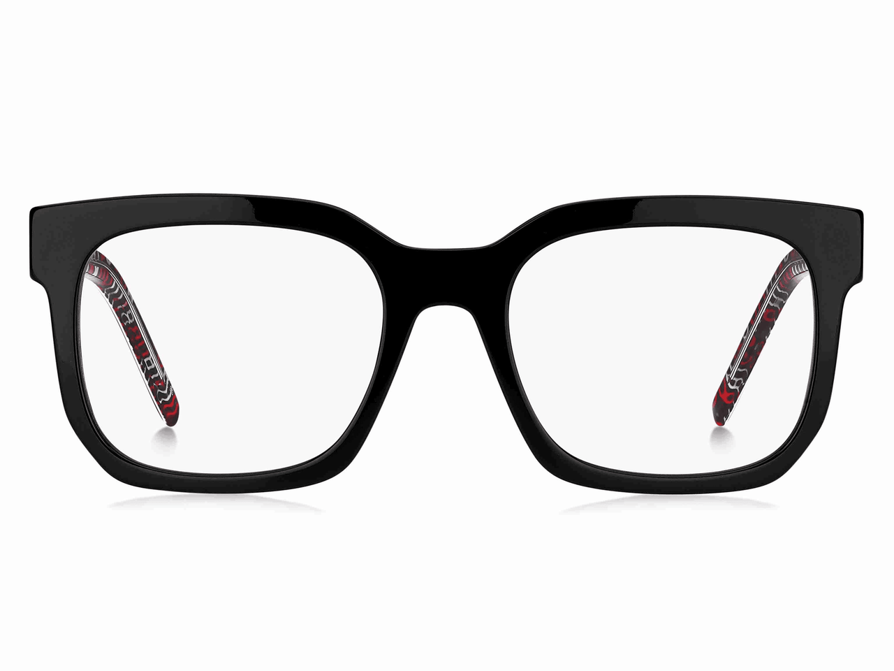 Premium Men Hugo Eyeglasses: HG 1223-Black Pattern Black - SpecSMART Eye Clinic (Front View)