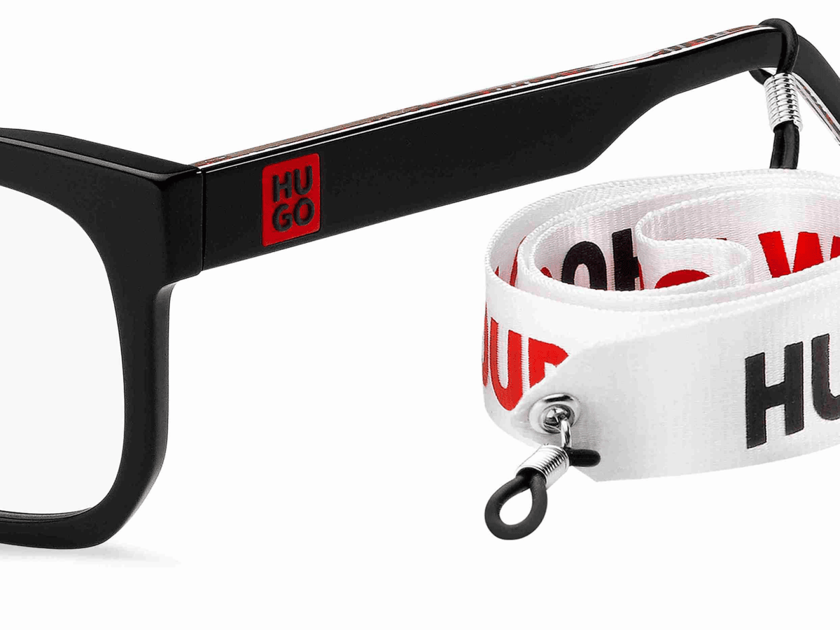 Premium Men Hugo Eyeglasses: HG 1223-Black Pattern Black - SpecSMART Eye Clinic (Zoom View)