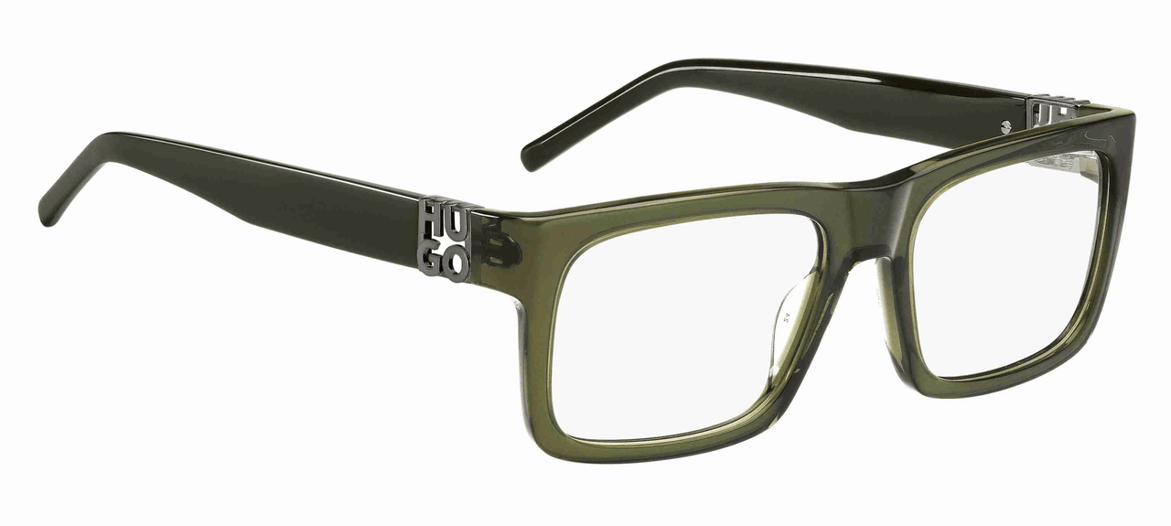 Premium Men Hugo Eyeglasses: HG 1257-Green - SpecSMART Eye Clinic (Diagonal View)