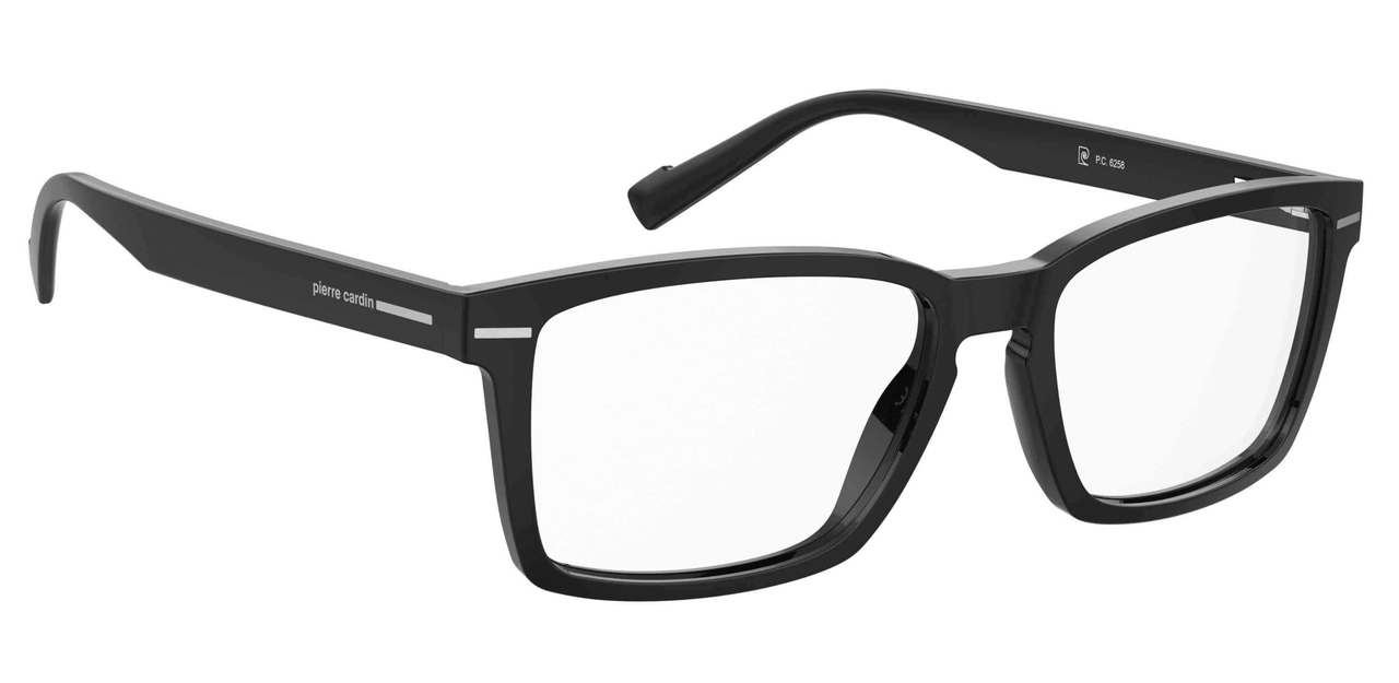 Premium Men Pierre Cardin Eyeglasses: P.C. 6258-Black - SpecSMART Eye Clinic (Diagonal View)