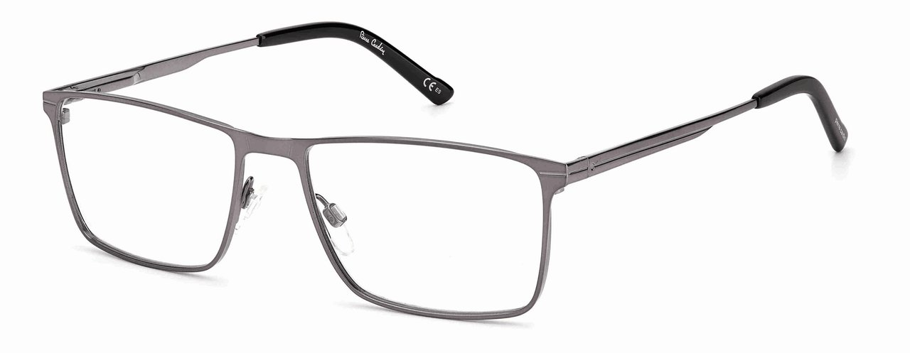 Premium Men Pierre Cardin Eyeglasses: P.C. 6879-Dark Ruthenium(2) - SpecSMART Eye Clinic (Diagonal View)