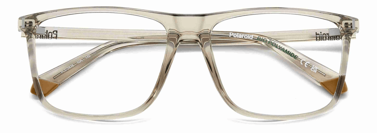 Premium Men Polaroid Eyeglasses: PLD D536-Beige (2)- SpecSMART Eye Clinic (Front View)