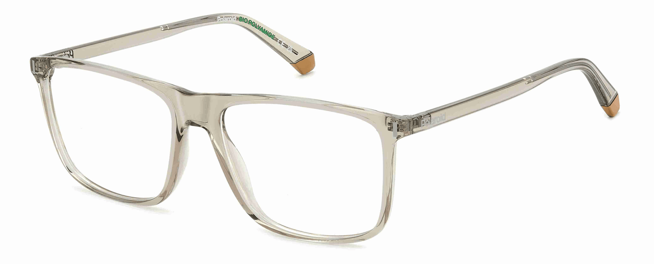 Premium Men Polaroid Eyeglasses: PLD D536-Beige - SpecSMART Eye Clinic (Diagonal View)