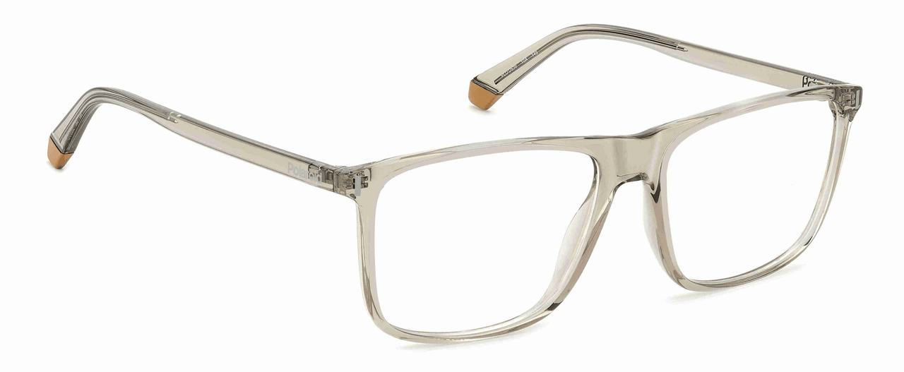 Premium Men Polaroid Eyeglasses: PLD D536-Beige(2) - SpecSMART Eye Clinic (Diagonal View)