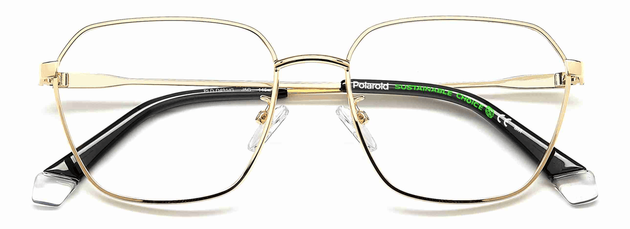 Premium Men Polaroid Eyeglasses: PLD D491/G-Gold(2) - SpecSMART Eye Clinic (Front View)