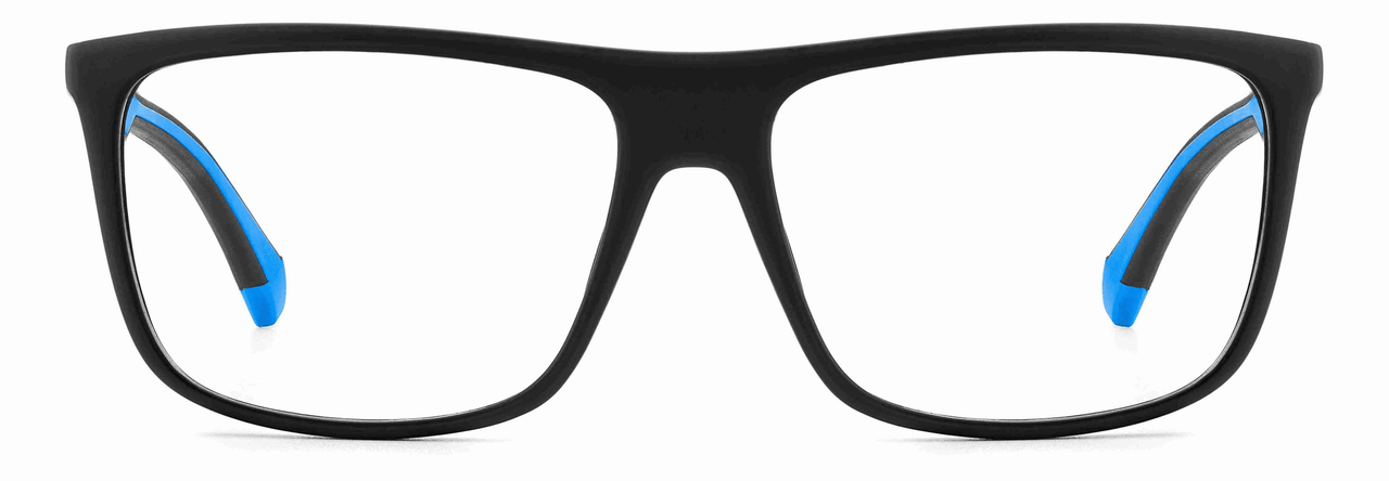 Premium Men Polaroid Eyeglasses: PLD D516-Matte Black Blue - SpecSMART Eye Clinic (Front View)