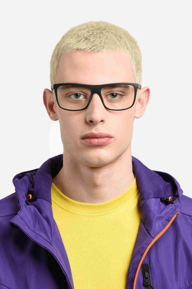 Premium Men Polaroid Eyeglasses: PLD D516-Matte Black Blue - SpecSMART Eye Clinic (Front Face View)