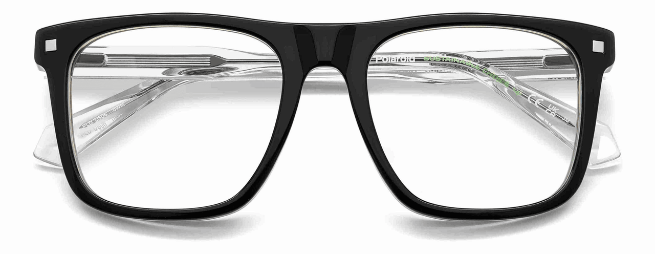 Premium Men Polaroid Eyeglasses: PLD D506-Black Beige(2) - SpecSMART Eye Clinic (Front View)