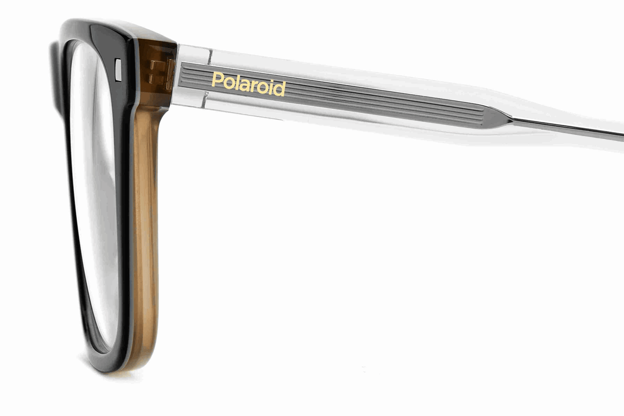 Premium Men Polaroid Eyeglasses: PLD D506-Black Beige - SpecSMART Eye Clinic (Side View)