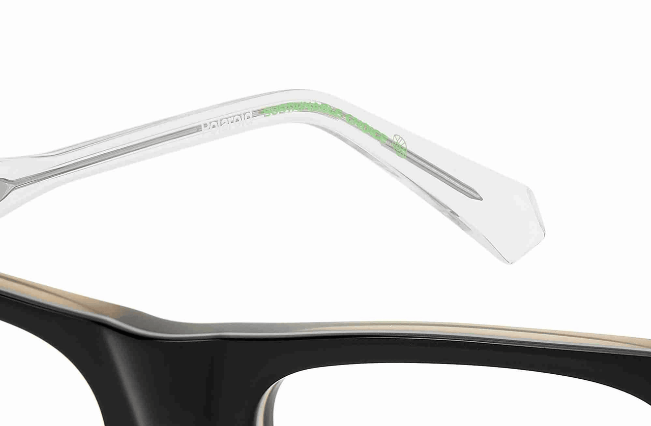 Premium Men Polaroid Eyeglasses: PLD D506-Black Beige(2) - SpecSMART Eye Clinic (Zoom View)