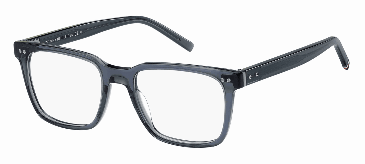 Premium Men Tommy Hilfiger Eyeglasses: TH 1882-Blue - SpecSMART Eye Clinic (Diagonal View)