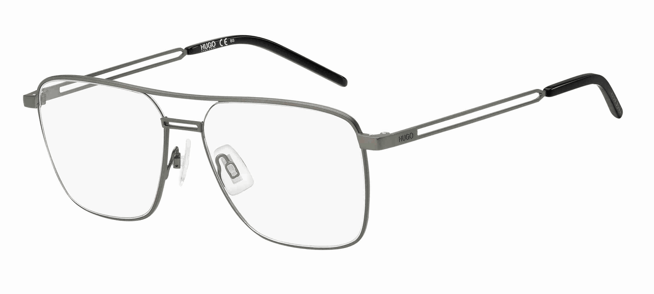 Premium Men Hugo Eyeglasses: HG 1145 - Matte Ruthenium Black (2)- SpecSMART Eye Clinic (Diagonal View)