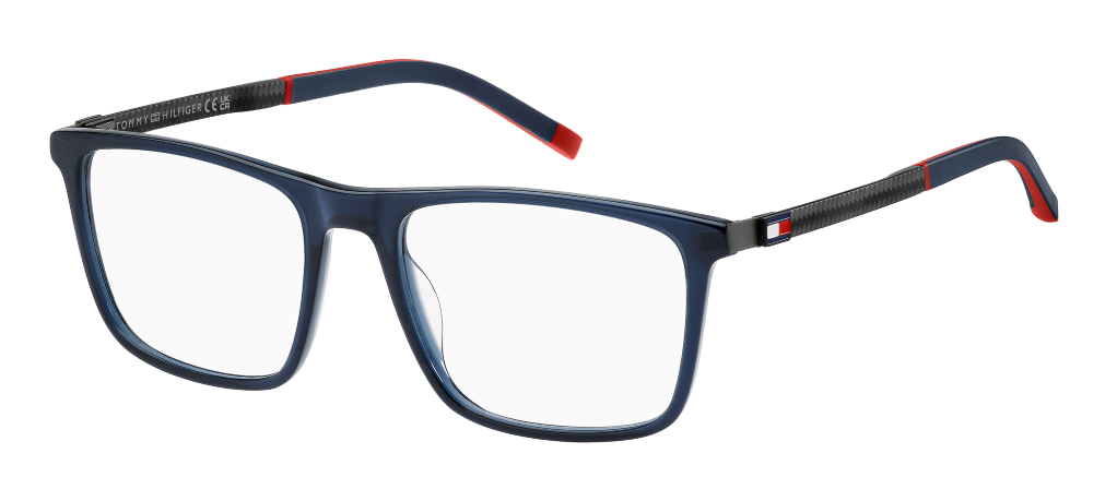Men Premium Tommy Hilfiger Eyeglasses: TH 2081 - Blue - SpecSMART Eye Clinic (Diagonal View)
