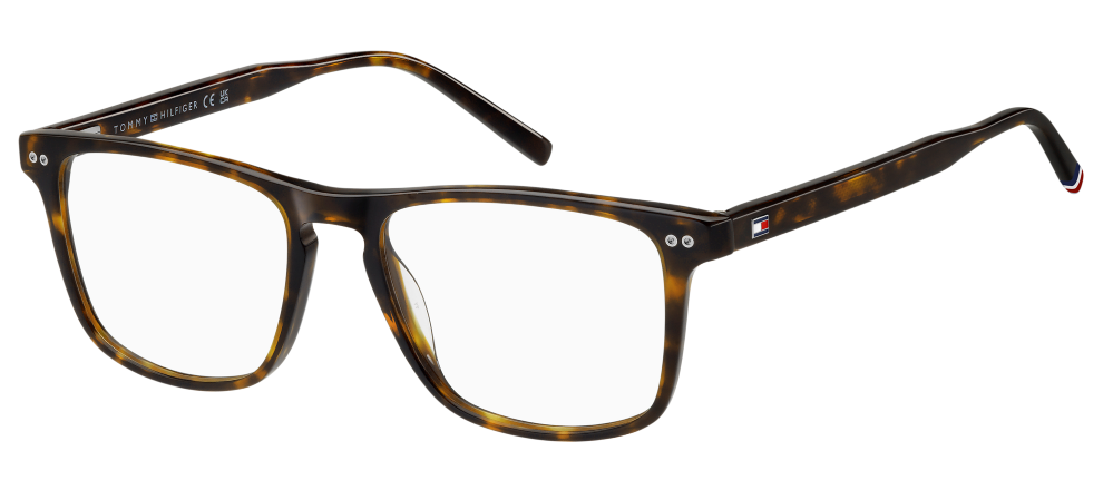Men Premium Tommy Hilfiger Eyeglasses: TH 2189 - Havana - SpecSMART Eye Clinic (Diagonal View)