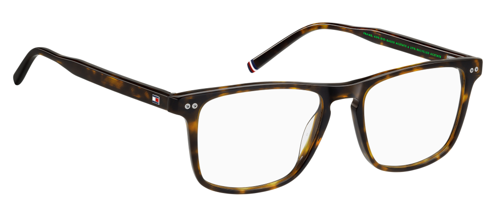 Men Premium Tommy Hilfiger Eyeglasses: TH 2189 - Havana(2) - SpecSMART Eye Clinic (Diagonal View)