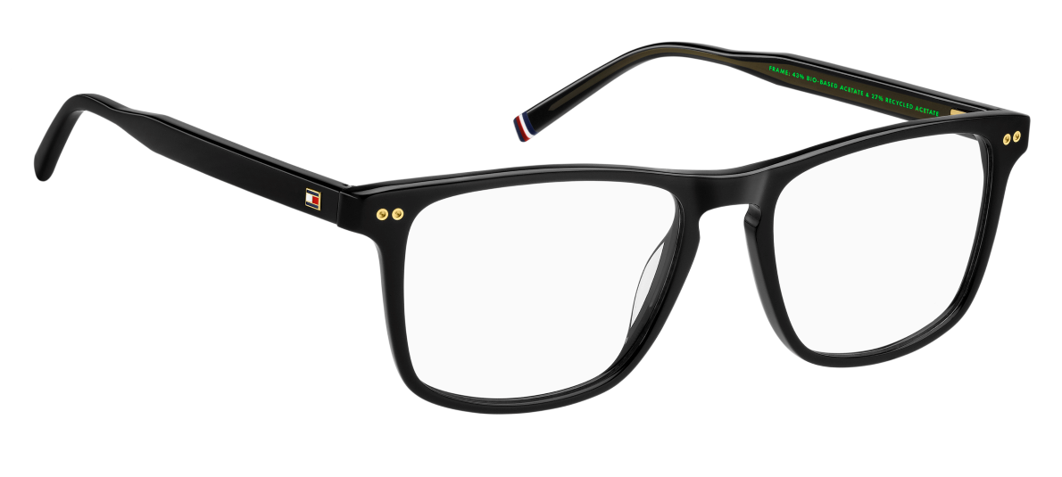 Men Premium Tommy Hilfiger Eyeglasses: TH 2189 - Black(2) - SpecSMART Eye Clinic (Diagonal View)