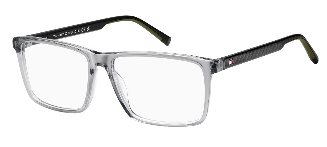 Men Premium  Tommy Hilfiger Eyeglasses: TH 2198 - Grey Green - SpecSMART Eye Clinic (Diagonal View)