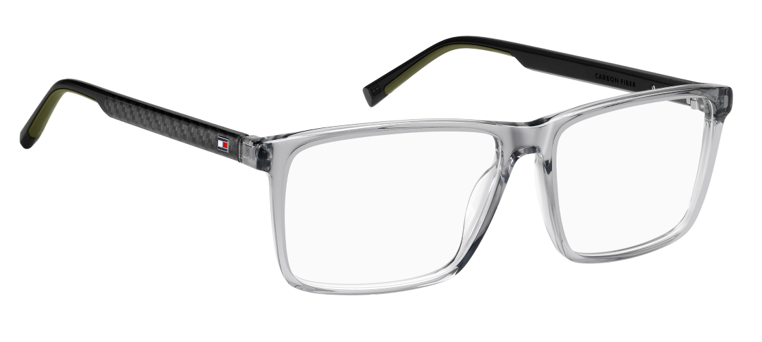 Men Premium  Tommy Hilfiger Eyeglasses: TH 2198 - Grey Green(2) - SpecSMART Eye Clinic (Diagonal View)