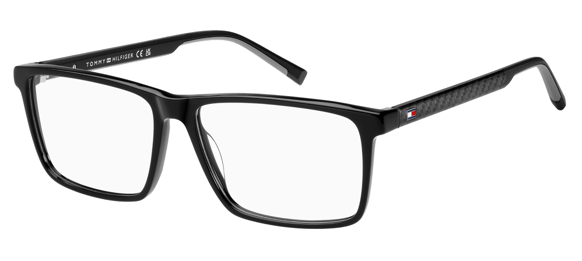 Men Premium Tommy Hilfiger Eyeglasses: TH 2198 - Black - SpecSMART Eye Clinic (Diagonal View)