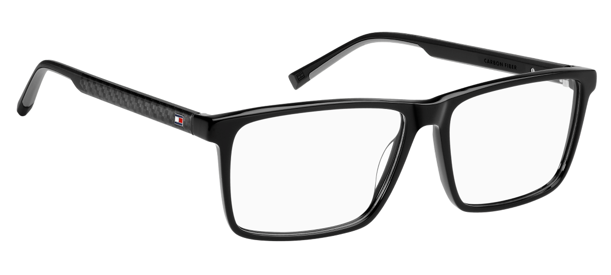 Men Premium Tommy Hilfiger Eyeglasses: TH 2198 - Black(2) - SpecSMART Eye Clinic (Diagonal View)