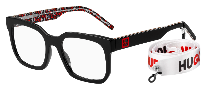 Men Premium Hugo Eyeglasses: HG 1223 - Black - SpecSMART Eye Clinic (Diagonal View)