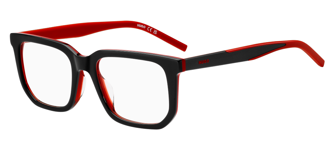Men Premium Hugo Eyeglasses: HG 1340/G - Red Black - SpecSMART Eye Clinic (Diagonal View)