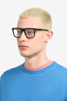Men Premium Polaroid Eyeglasses: PLD D506 - Black - SpecSMART Eye Clinic (Diagonal Face View)
