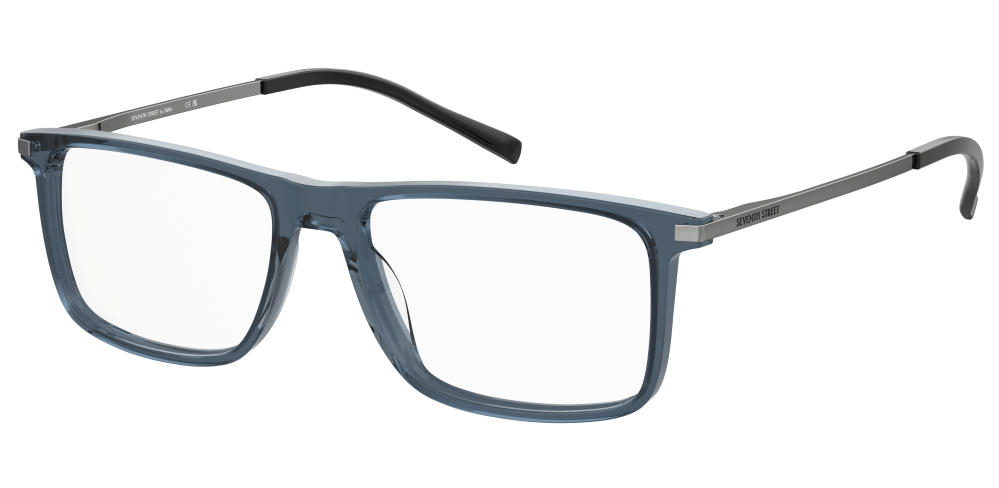 Men Premium 7th Street Eyeglasses: 7A 126 - Blue - SpecSMART Eye Clinic (Diagonal View)