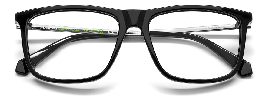 Men Premium Polaroid Eyeglasses: PLD 497 - Black(2) - SpecSMART Eye Clinic (Front View)