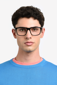 Thumbnail for Men Premium Polaroid Eyeglasses: PLD 497 - Black - SpecSMART Eye Clinic (Front Face View)