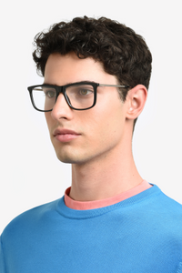 Thumbnail for Men Premium Polaroid Eyeglasses: PLD 497 - Black - SpecSMART Eye Clinic (Diagonal Face View)