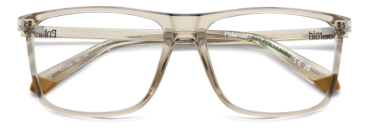 Men Premium Polaroid Eyeglasses: PLD D536 - Beige - SpecSMART Eye Clinic (Front View)
