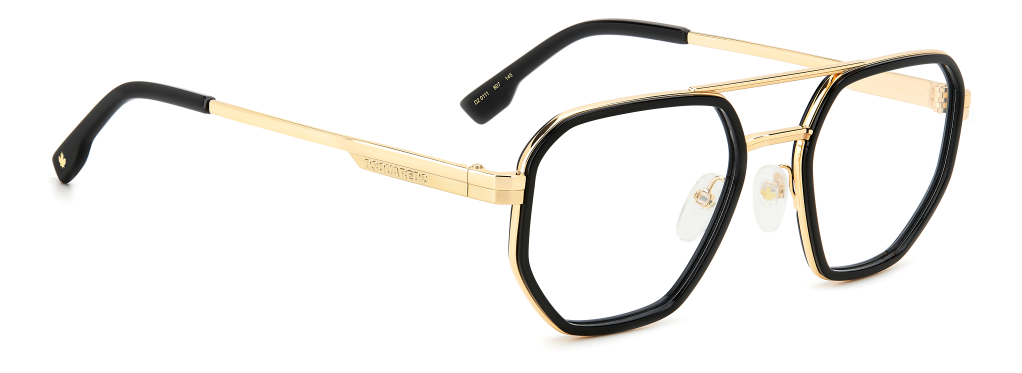 Men Premium Dsquared2 Eyeglasses: D2 0111 - Black(2) - SpecSMART Eye Clinic (Diagonal View)