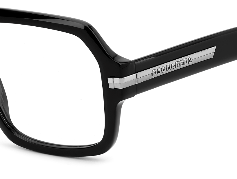 Men Premium Dsquared2 Eyeglasses: D2 0162 - Black - SpecSMART Eye Clinic (Zoom View)