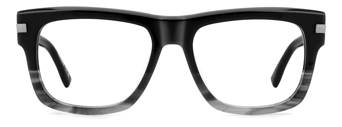Men Premium Dsquared2 Eyeglasses: D2 0163 - Black Grey - SpecSMART Eye Clinic (Front View)