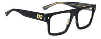 Thumbnail for Men Premium Dsquared2 Eyeglasses: D2 0147 - Black(2) - SpecSMART Eye Clinic (Diagonal View)
