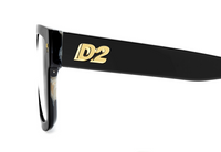 Thumbnail for Men Premium Dsquared2 Eyeglasses: D2 0147 - Black - SpecSMART Eye Clinic (Side View)
