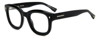 Thumbnail for Men Premium Dsquared2 Eyeglasses: D2 0091 - Black - SpecSMART Eye Clinic (Diagonal View)