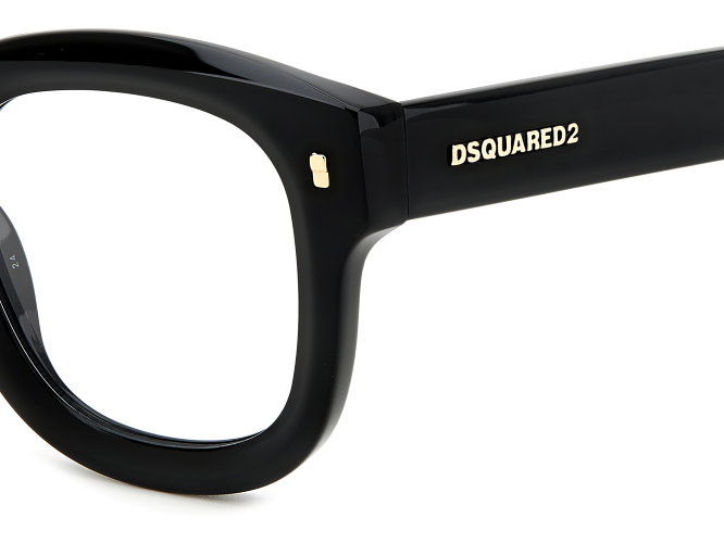 Men Premium Dsquared2 Eyeglasses: D2 0091 - Black - SpecSMART Eye Clinic (Zoom View)