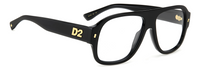 Thumbnail for Men Premium Dsquared2 Eyeglasses: D2 0125 - Black(2) - SpecSMART Eye Clinic (Diagonal View)