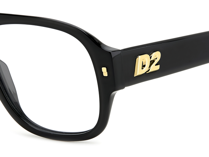 Men Premium Dsquared2 Eyeglasses: D2 0125 - Black - SpecSMART Eye Clinic (Zoom View)