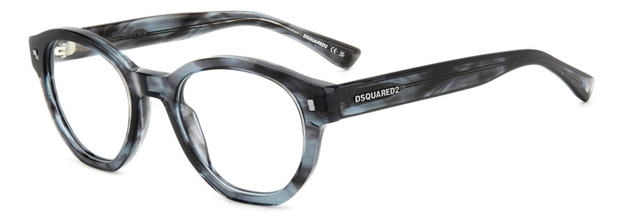 Men Premium Dsquared2 Eyeglasses: D2 0131 - Grey Horn - SpecSMART Eye Clinic (Diagonal View)