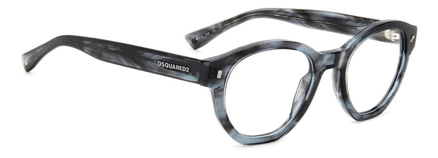 Men Premium Dsquared2 Eyeglasses: D2 0131 - Grey Horn(2) - SpecSMART Eye Clinic (Diagonal View)