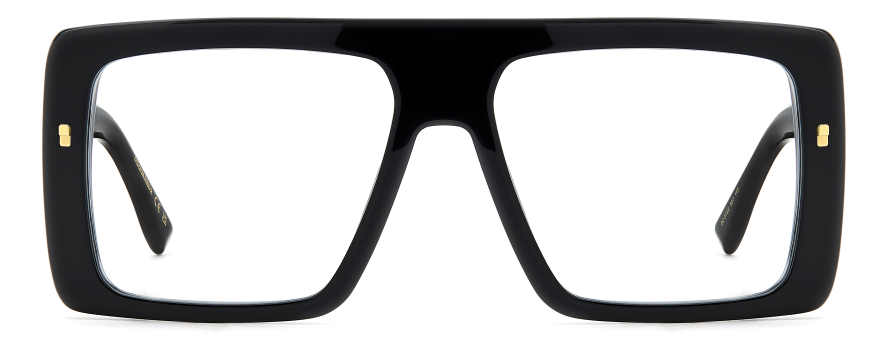 Men Premium Dsquared2 Eyeglasses: D2 0166 - Black - SpecSMART Eye Clinic (Front View)